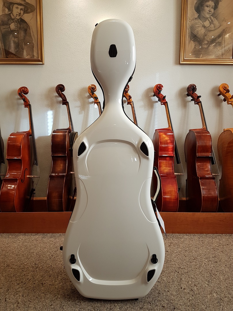 Gewa Air - Celloetui in Weiß/Bordeaux